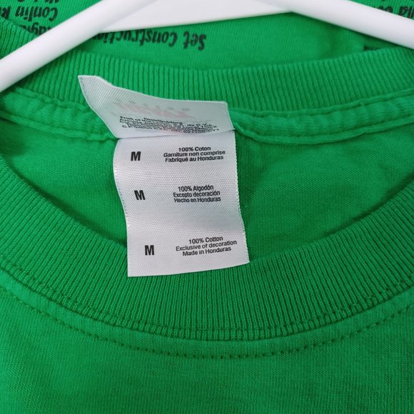 Unisex Green/Black Short sleeve T-Shirt Size M - Picture 9 of 10